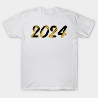 2024 gold and black T-Shirt